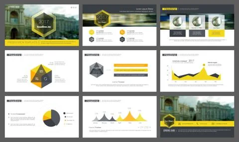 Elements of infographics for presentations templates 스톡 일러스트
