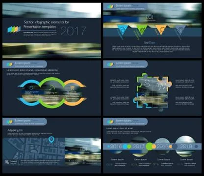 Elements of infographics for presentations templates 스톡 일러스트