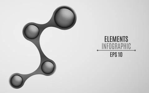 Elements for infographics in the style metaball. An empty space for your we.. Stock Illustration