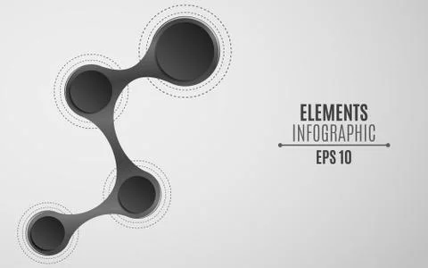 Elements for infographics in the style metaball. An empty space for your we.. Illustrazione stock