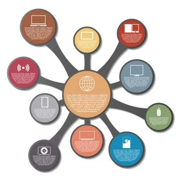 Elements of infographics, vector illustration. Illustrazione stock