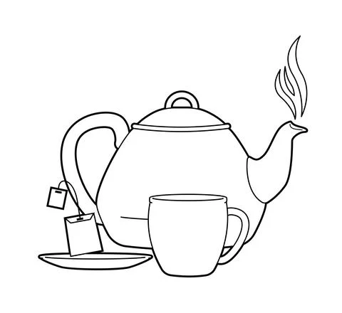 Elements of instruction for making tea bags. Stock Illustration