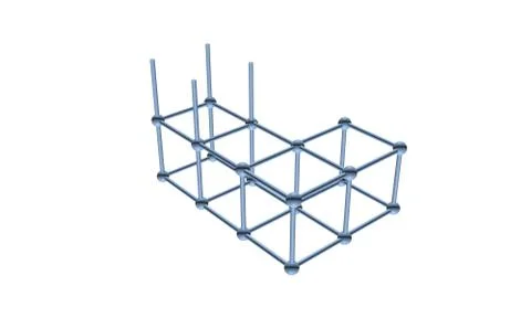 The elements of the lattice of the atom 3D Illustrazione stock