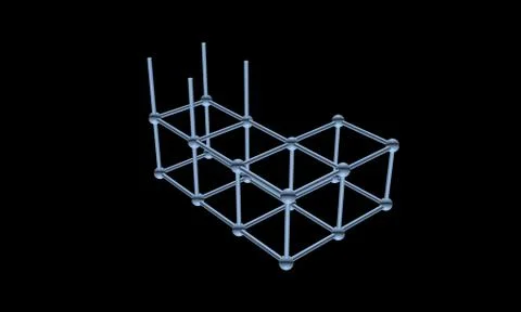 The elements of the lattice of the atom 3D 스톡 일러스트