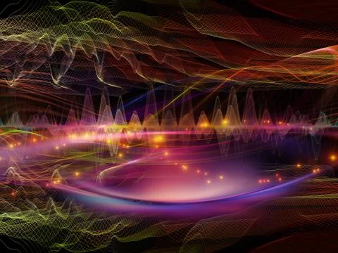 Elements of Light Wave Stock Illustration