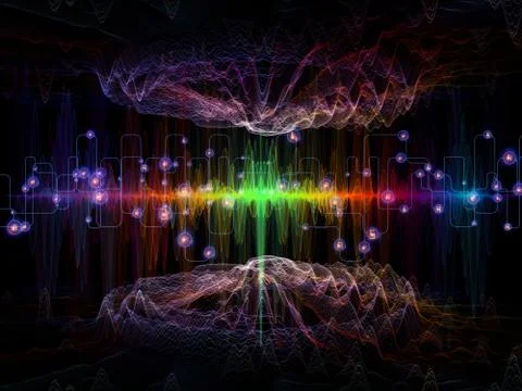 Elements of Light Wave Stock Illustration