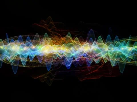 Elements of Light Wave Stock Illustration