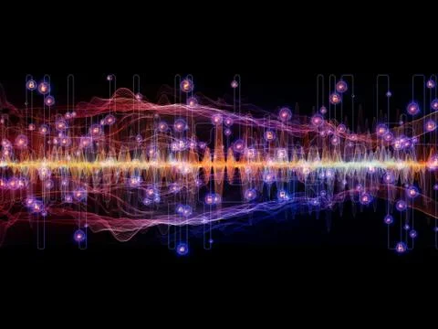 Elements of Light Wave Stock Illustration