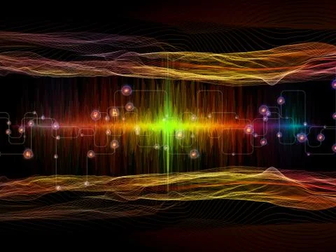 Elements of Light Wave Stock Illustration