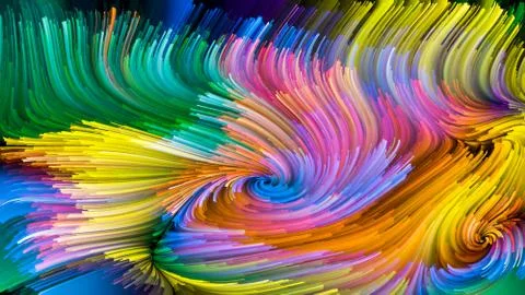 Elements of Liquid Color Stock Illustration