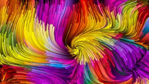 Elements of Liquid Color Stock Illustration