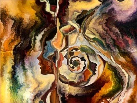 Elements of Living Canvas Stock Illustration