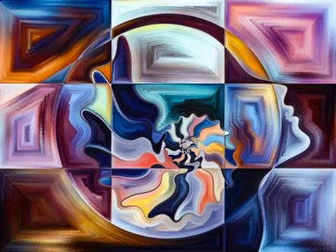 Elements of Living Canvas Stock Illustration