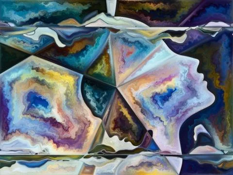 Elements of Living Canvas Stock Illustration