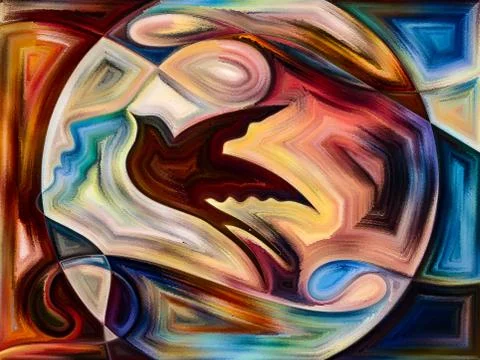 Elements of Living Canvas Stock Illustration