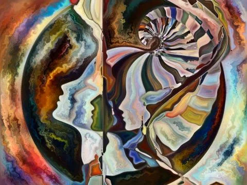 Elements of Living Canvas Stock Illustration