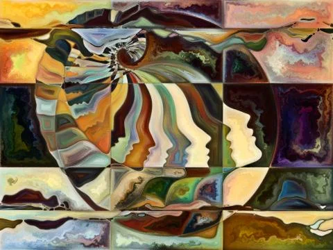 Elements of Living Canvas Stock Illustration