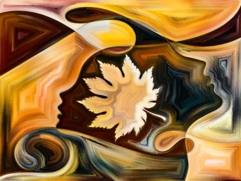 Elements of Living Canvas Stock Illustration