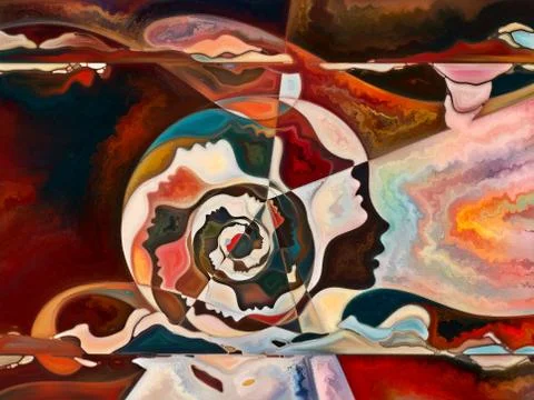 Elements of Living Canvas Stockillustratie