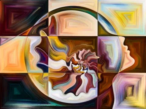 Elements of Living Canvas Stock Illustration