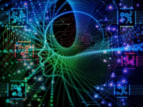 Elements of Machine Consciousness Stock Illustration