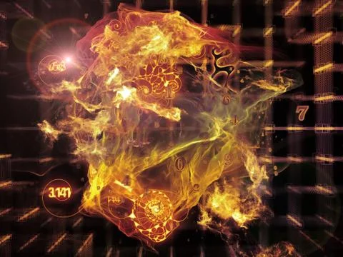 Elements of Math Visualization Stock Illustration