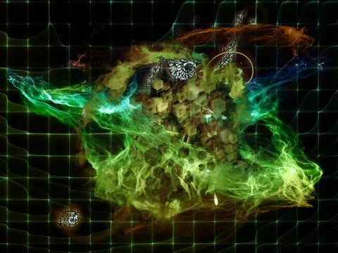 Elements of Math Visualization Stock Illustration