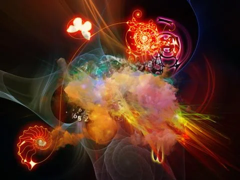 Elements of Math Visualization Illustrazione stock