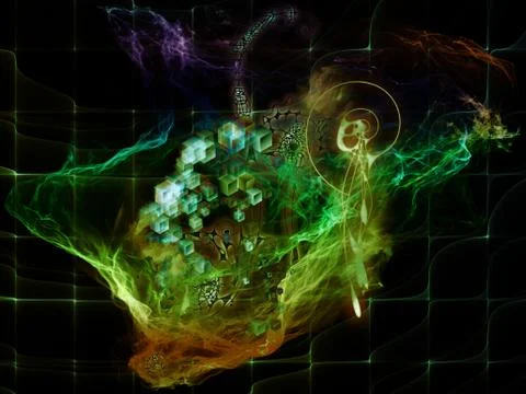 Elements of Math Visualization Stock Illustration