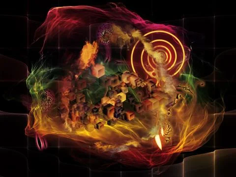 Elements of Math Visualization Stockillustratie