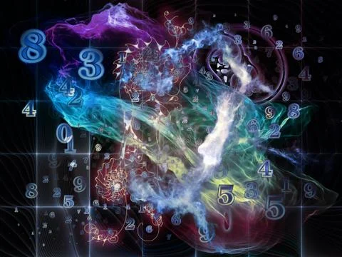 Elements of Math Visualization Stock Illustration