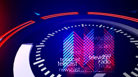 Elements of media and time. Headline means of mass media. Stock Footage 154483550