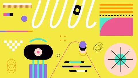 Elements Minimalist Abstract Background Stock Illustration