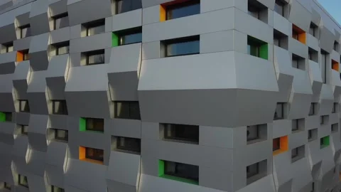 Elements of modern architecture. Shooting the building. Stock Footage 144866558