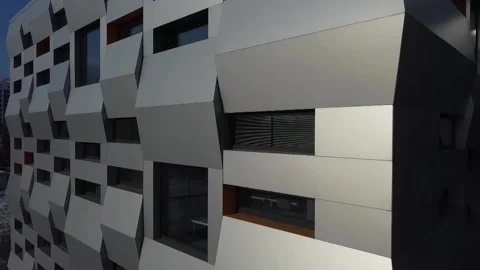 Elements of modern architecture. Shooting the building. Stock Footage 144866582