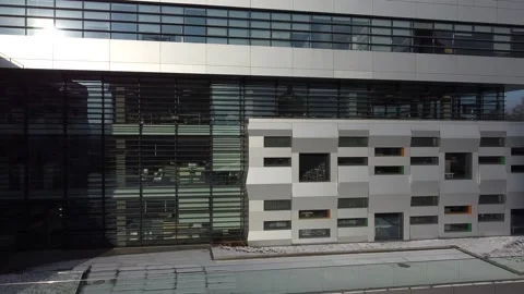 Elements of modern architecture. Shooting the building. Stock Footage 144867061
