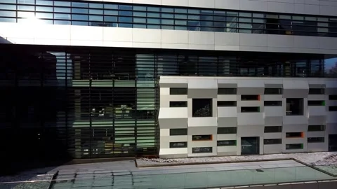 Elements of modern architecture. Shooting the building. Stock Footage 144867078