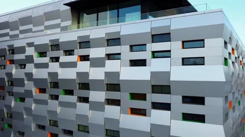 Elements of modern architecture. Shooting the building. Stock Footage 144867135