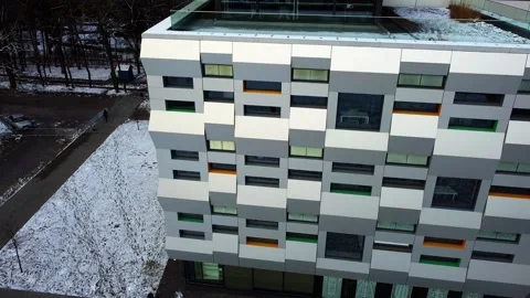 Elements of modern architecture. Shooting the building. Stock Footage 144867150