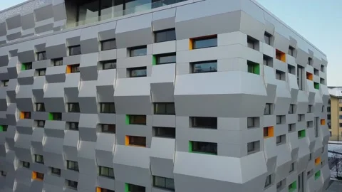 Elements of modern architecture. Shooting the building. Stock Footage 144867162