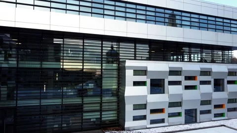 Elements of modern architecture. Shooting the building. Stock Footage 144867174