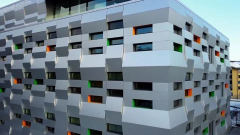 Elements of modern architecture. Shooting the building. Stock Footage 144867186