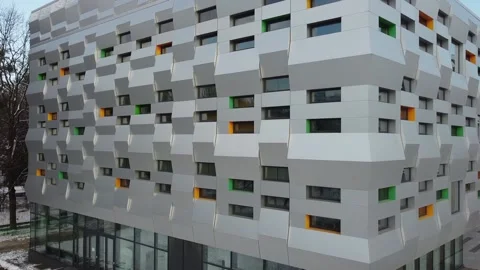 Elements of modern architecture. Shooting the building. Stock Footage 144867189