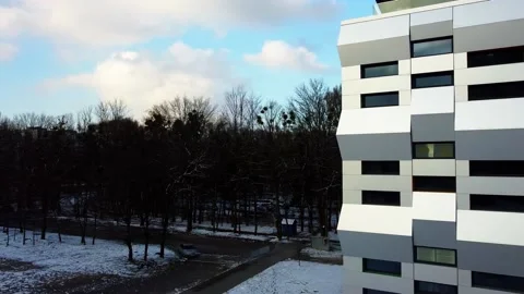 Elements of modern architecture. Shooting the building. Stock Footage 144867203