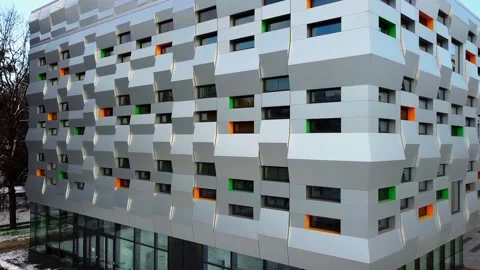 Elements of modern architecture. Shooting the building. Stock Footage 144867211