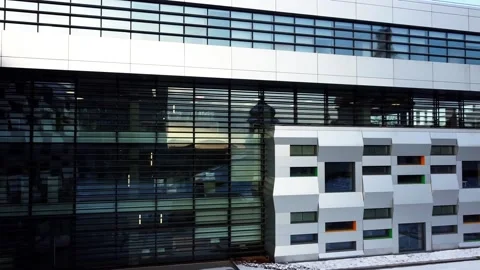 Elements of modern architecture. Shooting the building. Stock Footage 144867222