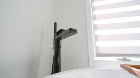 Elements of Modern Bathroom Faucet. Close up 動画素材 293841145