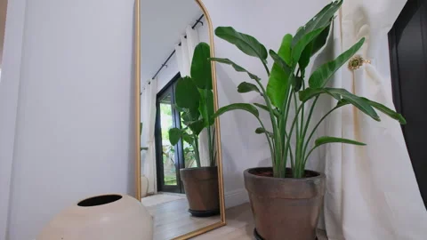 Elements of Modern Luxurious Interior bedrooms in a newly house, move camera Stockbeeldmateriaal 257017258
