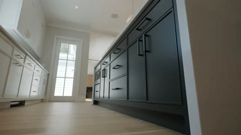 Elements of Modern Luxurious Kitchen Interior Design, move wide camera footage Video stock 227192269