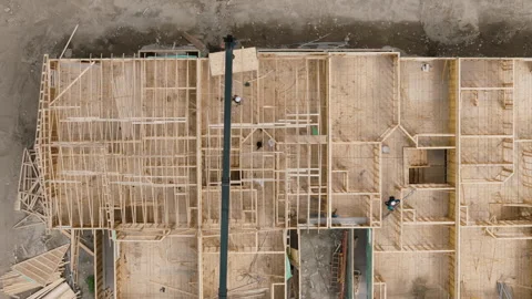 Elements of Modern new Kitchen Interior Design in a newly renovated house, Above Video stock 249760036